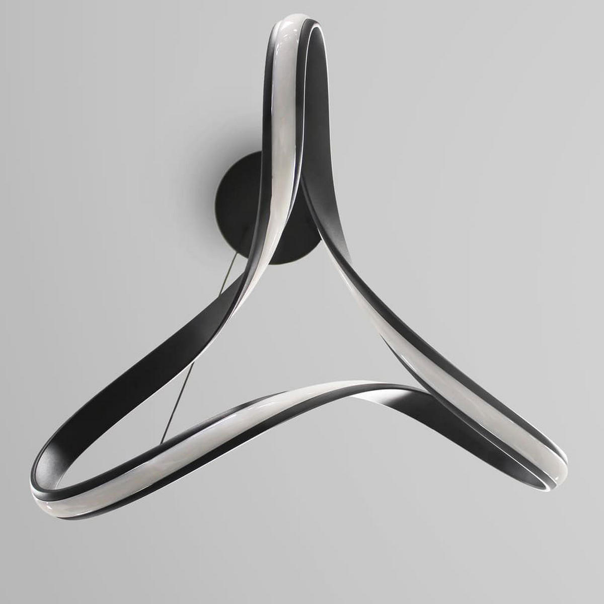 PENDELLEUCHTE 'Elegance B' - Schwarz, Metall (60/60/200cm) - KUNSTLOFT