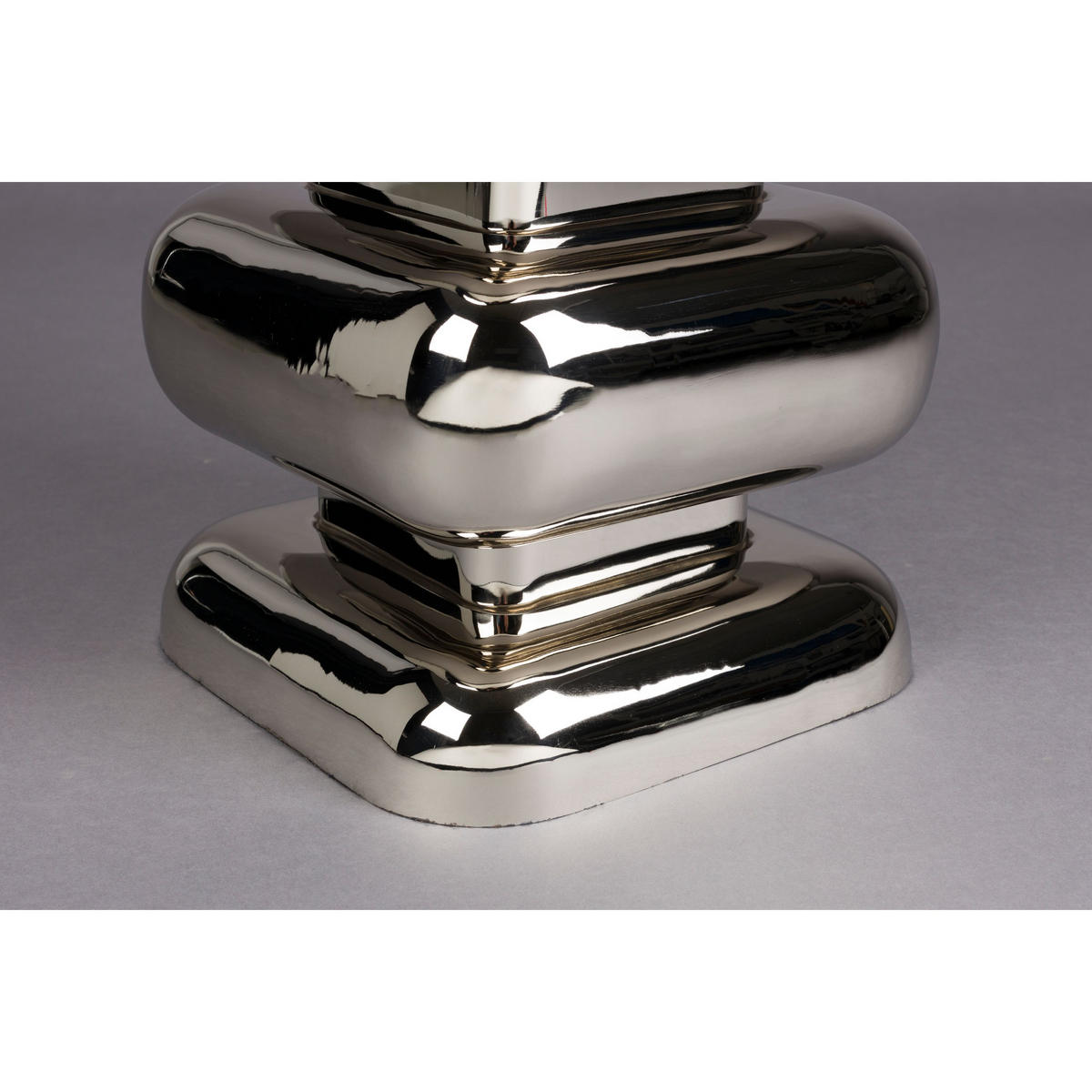 BEISTELLTISCH Stubby Chrom - Silberfarben, Metall (29/29/49cm) - Dutchbone