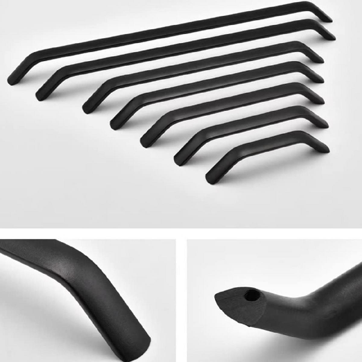 MÖBELGRIFF Schwarz 10er-Set - Schwarz, Metall (27.7/2.77/1.4cm)