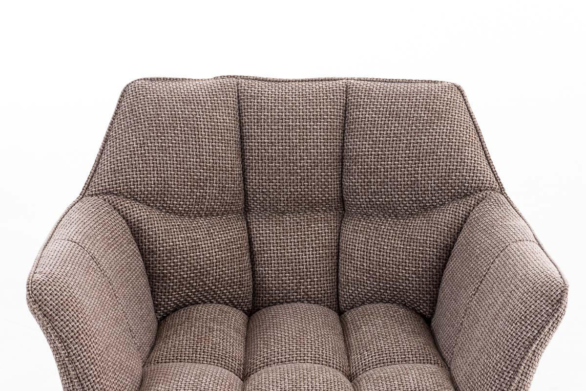 WOHNZIMMERSTUHL Stoff terrabraun - Dunkelbraun/Schwarz, Textil/Metall (67/78/63cm) - CLP