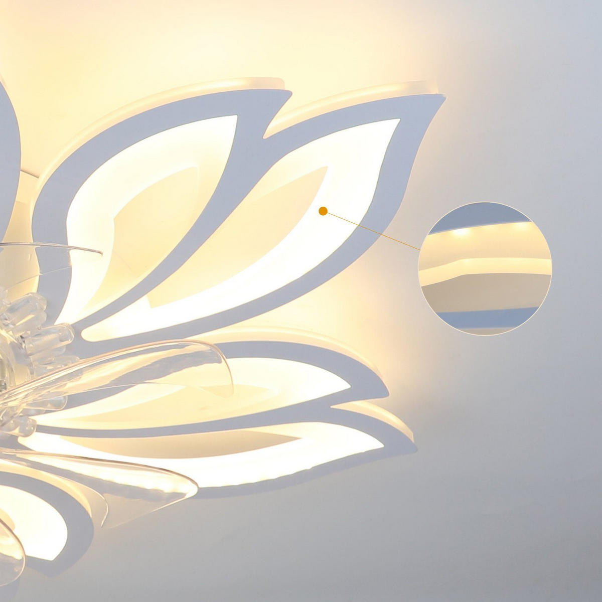 LED-DECKENLEUCHTE Vornis 60/69.5/14.5 cm - Weiß, Metall (69.5/60/14.5cm) - ZMH