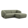 ECKSOFA rechts Strukturstoff Stoff Grün - Beige/Schwarz, Kunststoff/Textil (230/98cm) - Makamii