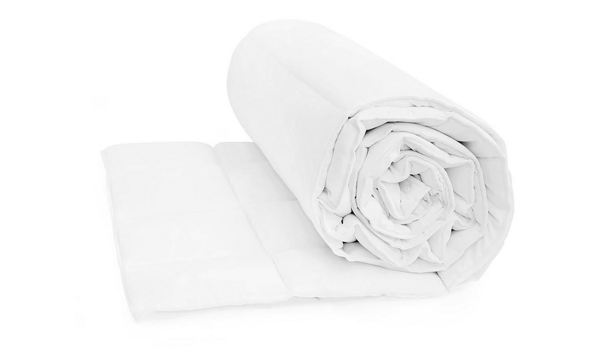 GANZJAHRESBETTDECKE 200x200 cm – atmungsaktive Mikrofaser Bettdecke mit Hohlfaserfüllung – Steppdecke für Sommer und Winter – für Allergiker geeignet - Weiß, Textil (200/200cm) - Mister Sandman