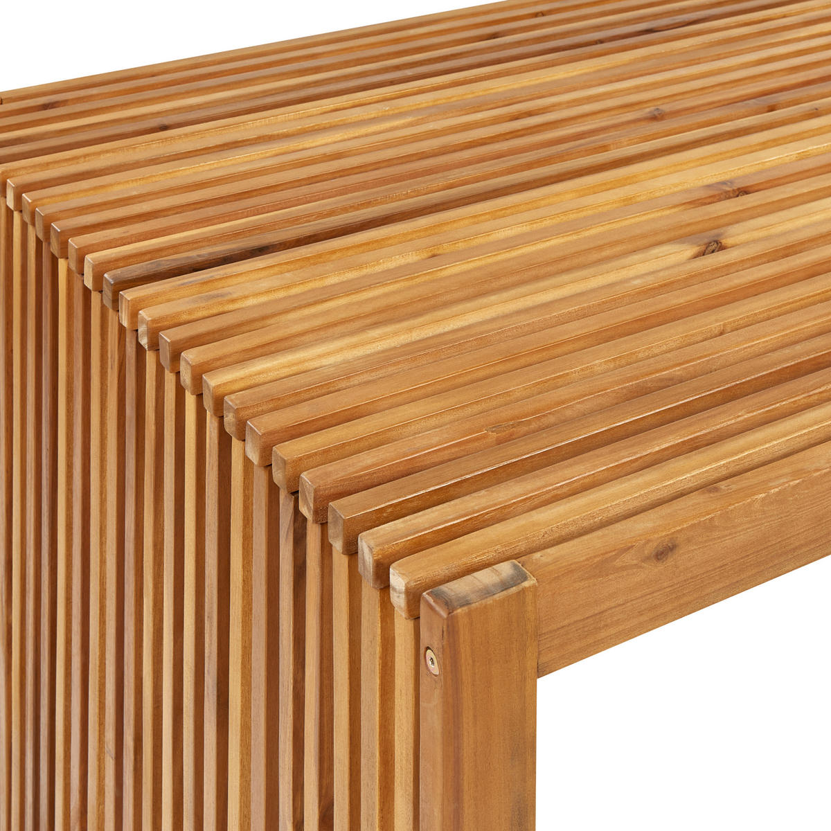 GARTENTISCH Akazienholz hellbraun 180/90 cm Sulzano - Hellbraun, Holz (90/180/75cm) - Beliani