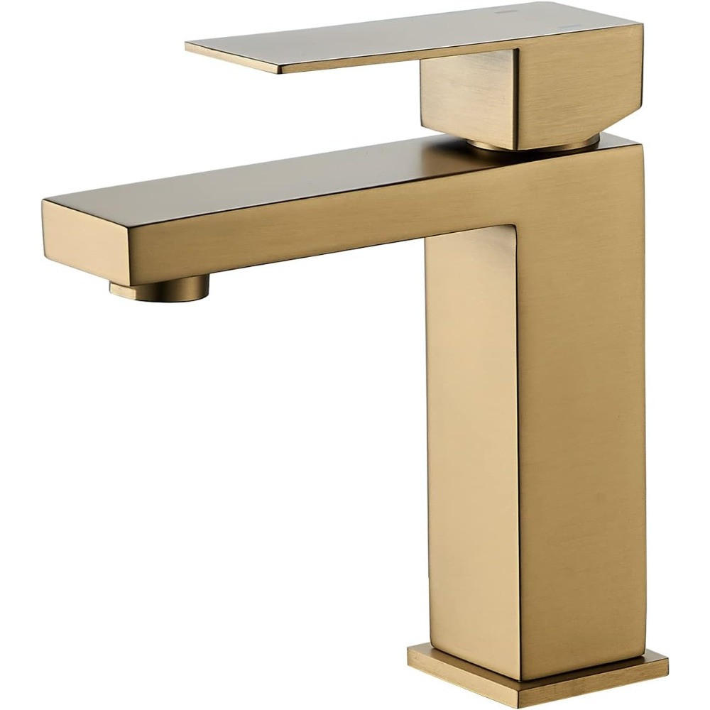 WASCHTISCHARMATUR Heißes Kaltes Wasser Mixer, Gold - Goldfarben, Metall (16/17/5cm) - Kaket