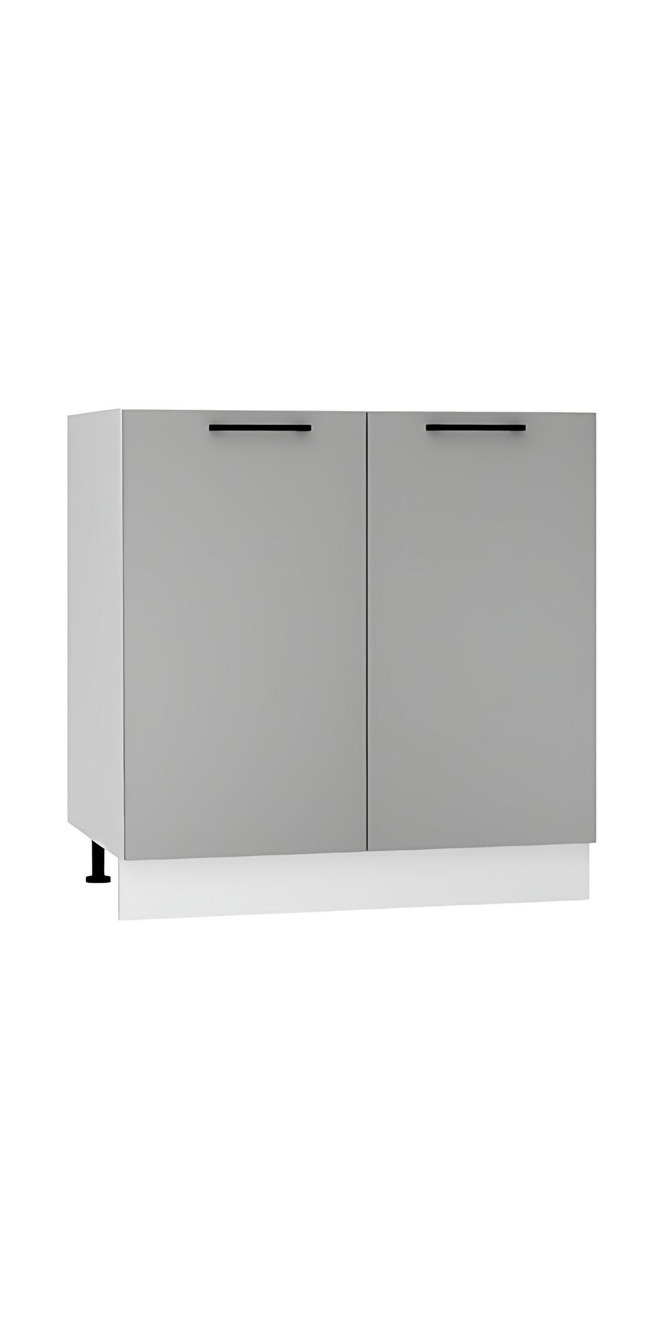 SPÜLENUNTERSCHRANK D80ZL - Morvex - Praktische Küchenlösung - Grau, Holz/Metall (80/82/52.4cm) - ROYAL24_MARKT
