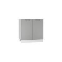 SPÜLENUNTERSCHRANK D80ZL - Morvex - Praktische Küchenlösung - Grau, Holz/Metall (80/82/52.4cm) - ROYAL24_MARKT