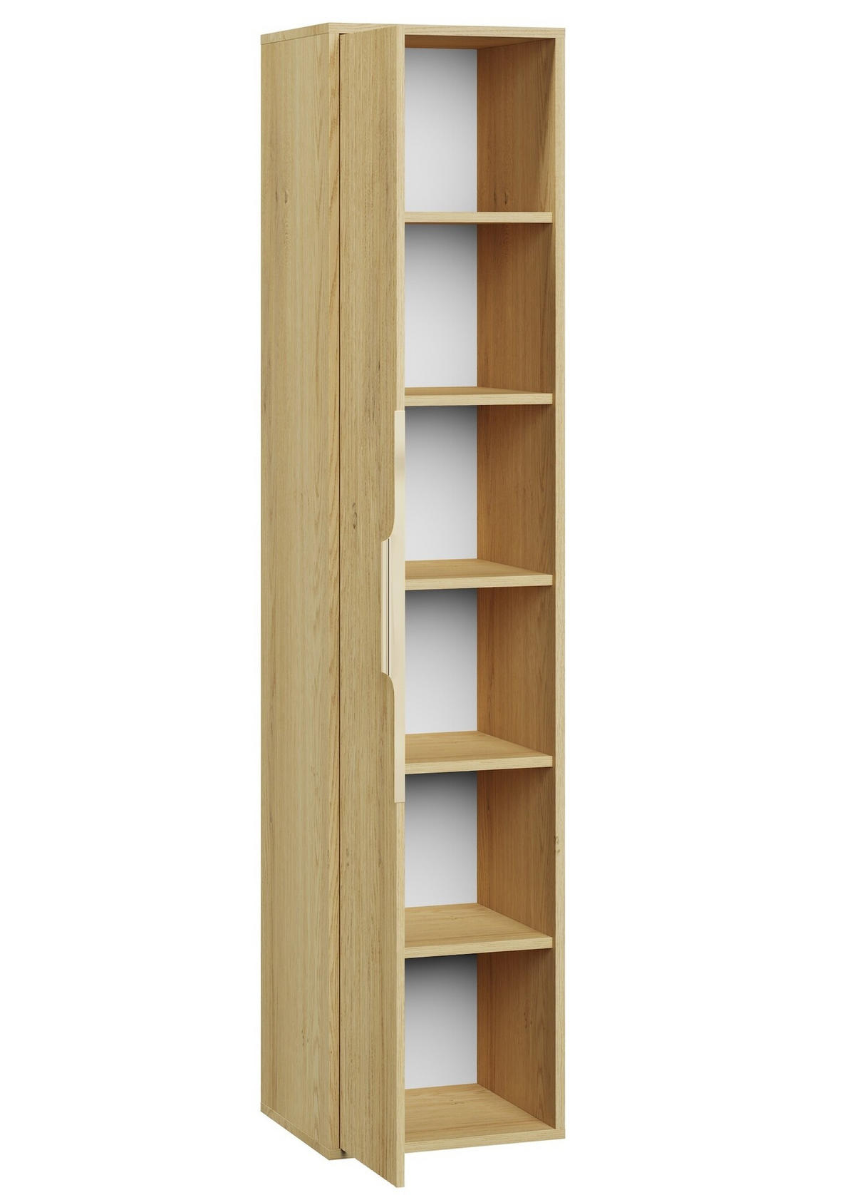 BADEZIMMERSCHRANK Rimini mit 1 Tür Eiche - 38 x 33 x 170 cm - Eichefarben, Holz (33/170/38cm) - Badplaats