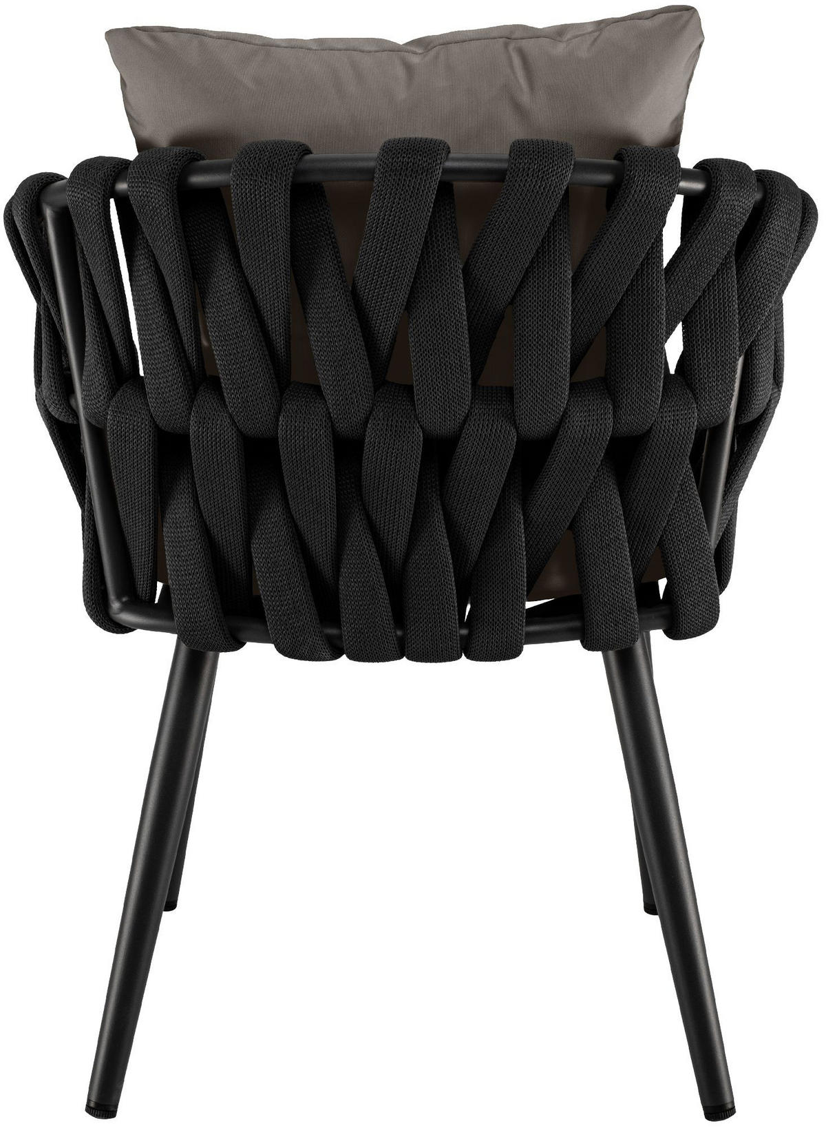 GARTENSTUHL Metall Grau - Grau, Metall (61/77/60cm) - CLP
