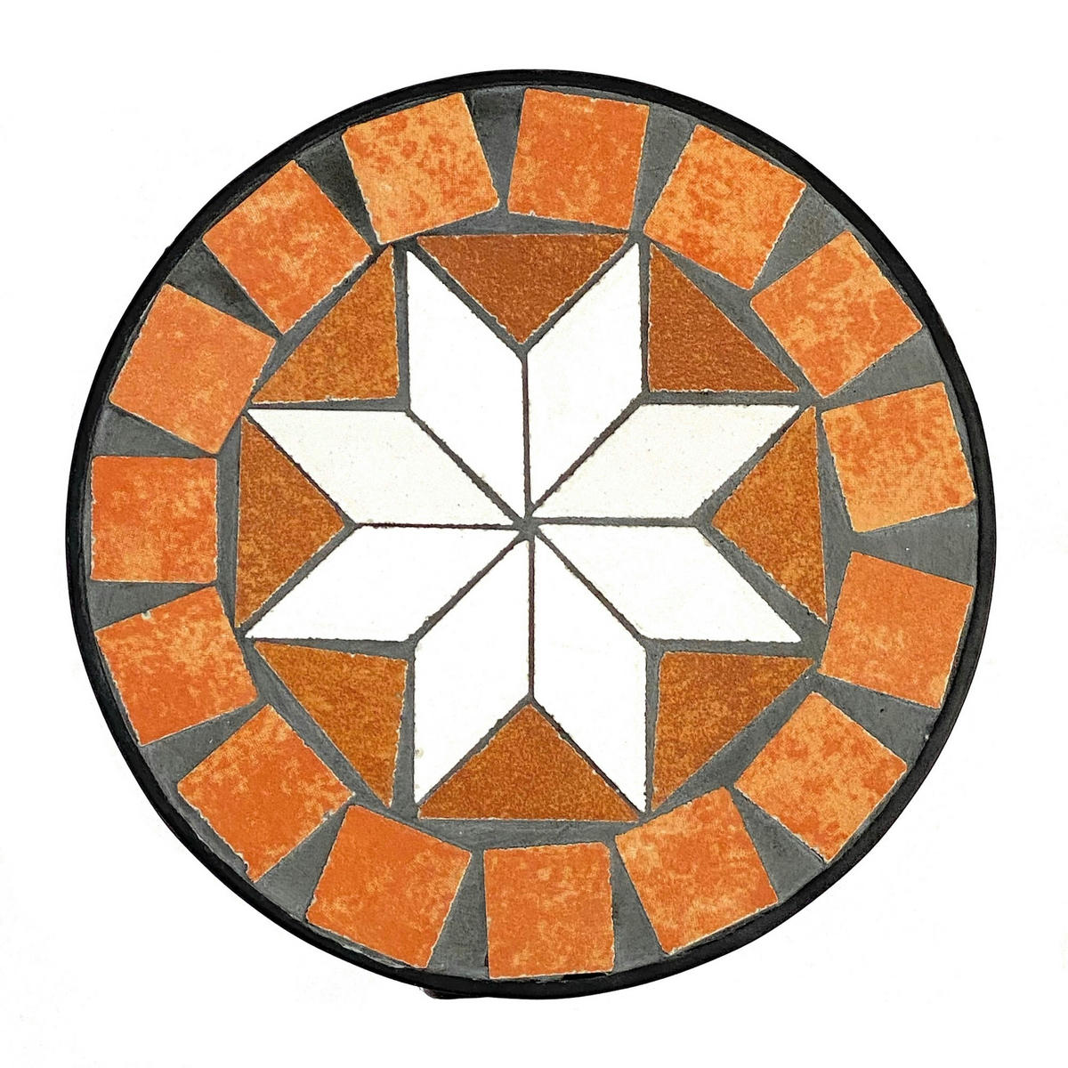 BLUMENHOCKER Merano Metall Mosaik 46 cm 12011 - Schwarz, Metall (18/46/18cm) - DanDiBo