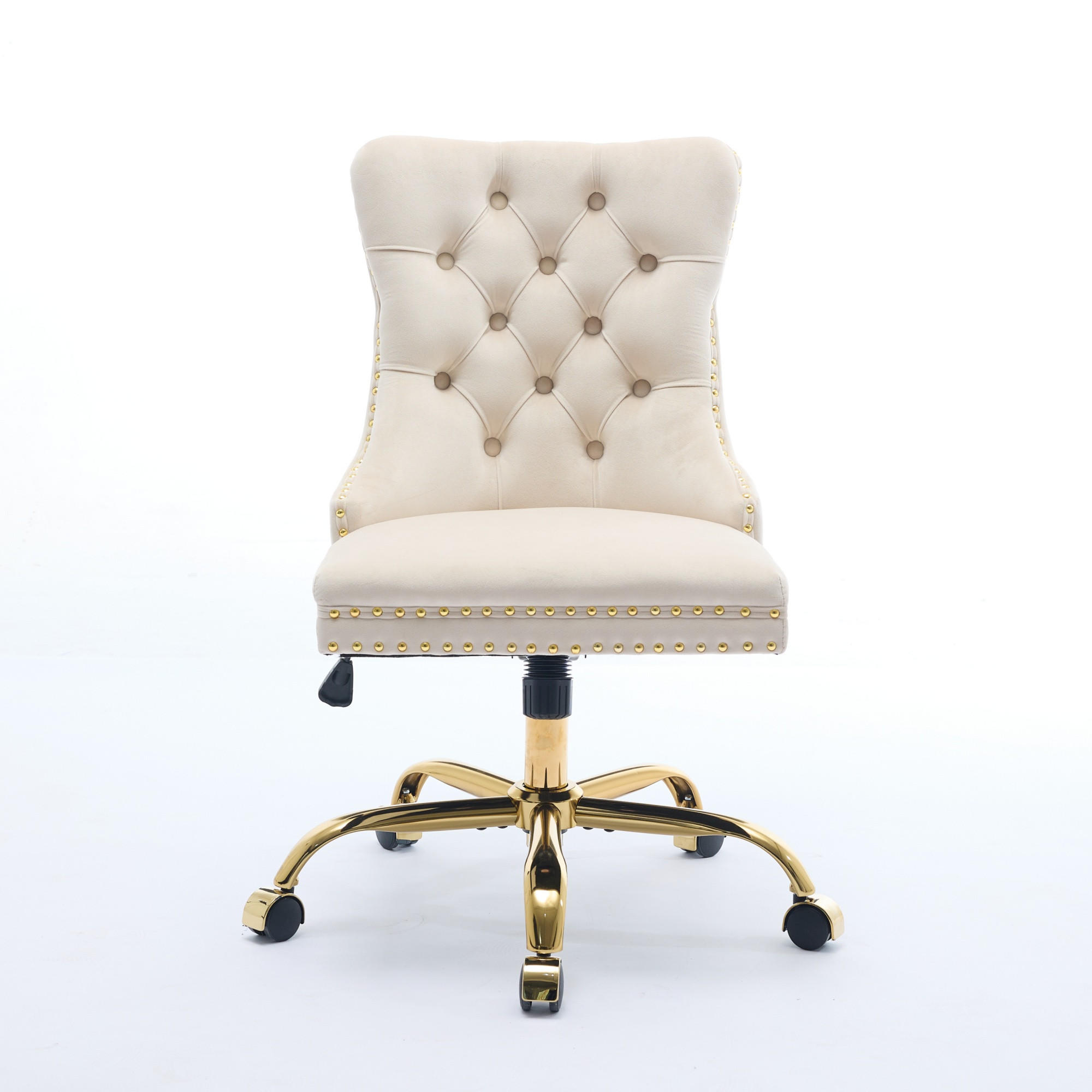BÜRUSTUHL Beige Höhenverstellbar - Beige, Metall (63/98/50cm) - PANGIVO