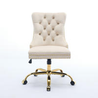 BÜRUSTUHL Beige Höhenverstellbar - Beige, Metall (63/98/50cm) - PANGIVO