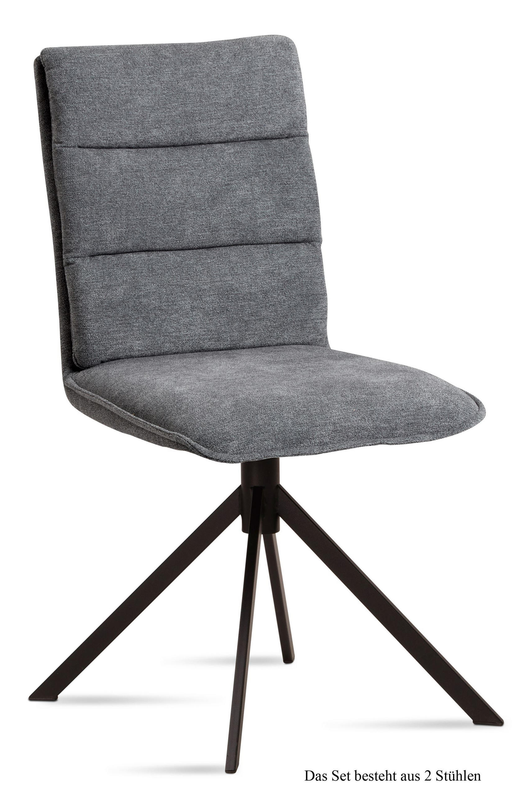 ESSZIMMERSTUHL (2er-Set) Dulce 47x92x60 Schwarz/Grau - Schwarz/Grau, Kunststoff (60/92/47cm) - 58aufmkessel