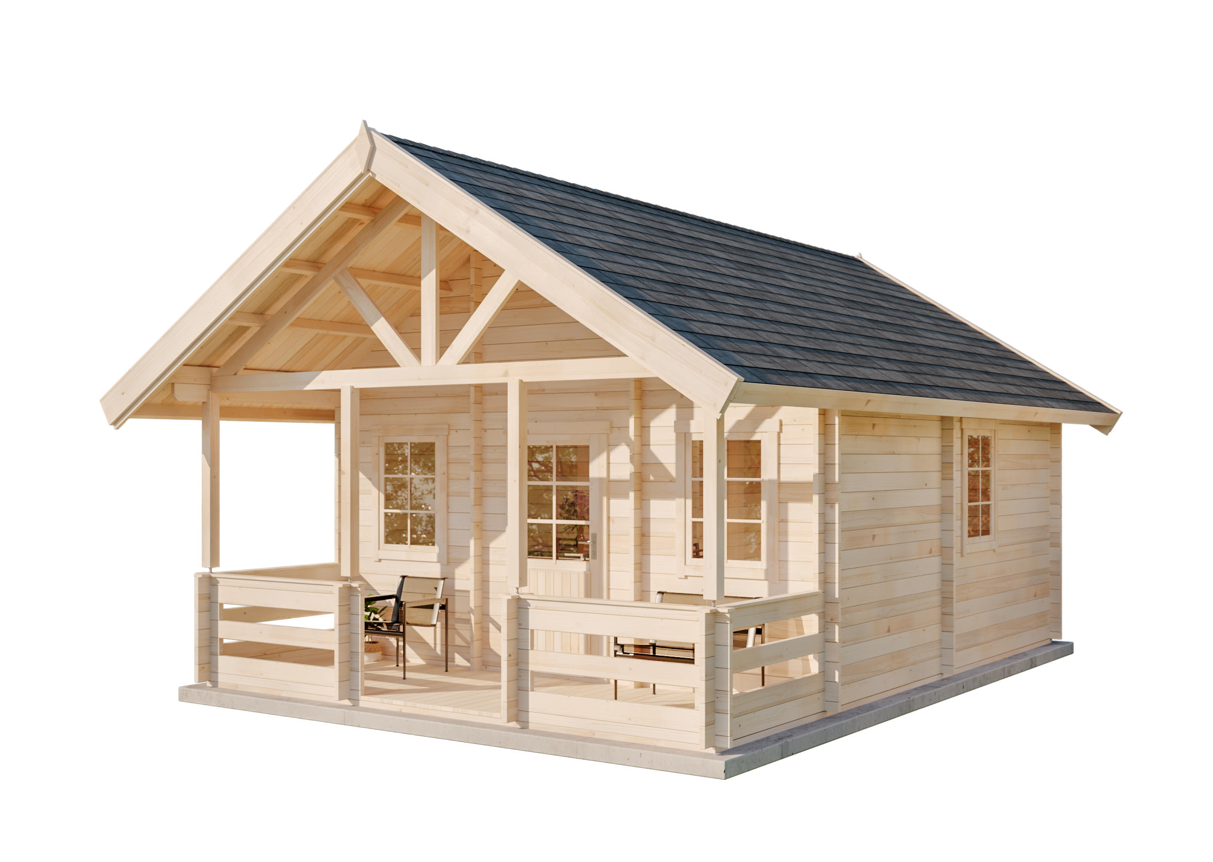 Alpholz Gartenhaus Natur 553x385x746 cm
