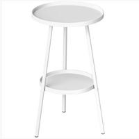 GARTENTISCH,WEISS,1 Stück - Weiß, Metall (32/32/51cm) - GiPP