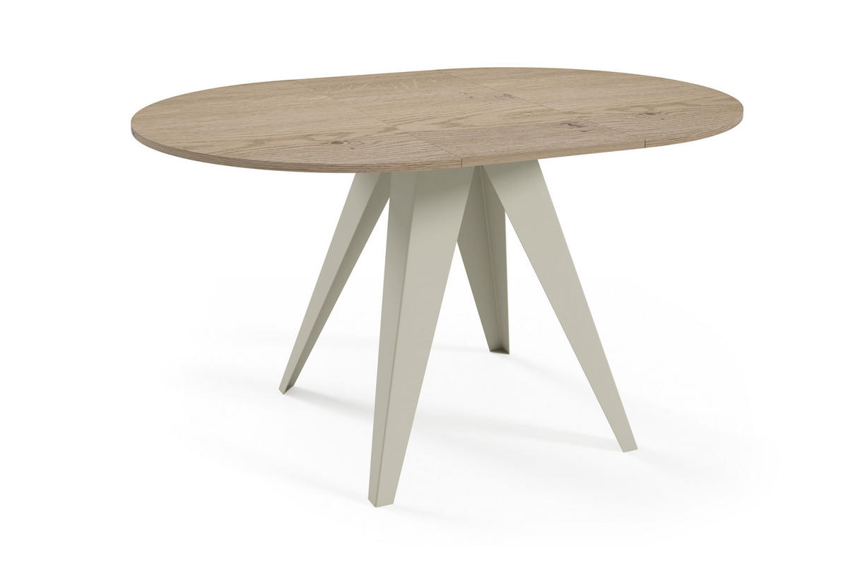 ESSTISCH Gerda - Kaschmir/Beige, Holzwerkstoff/Metall (90/90/76cm) - Meblini