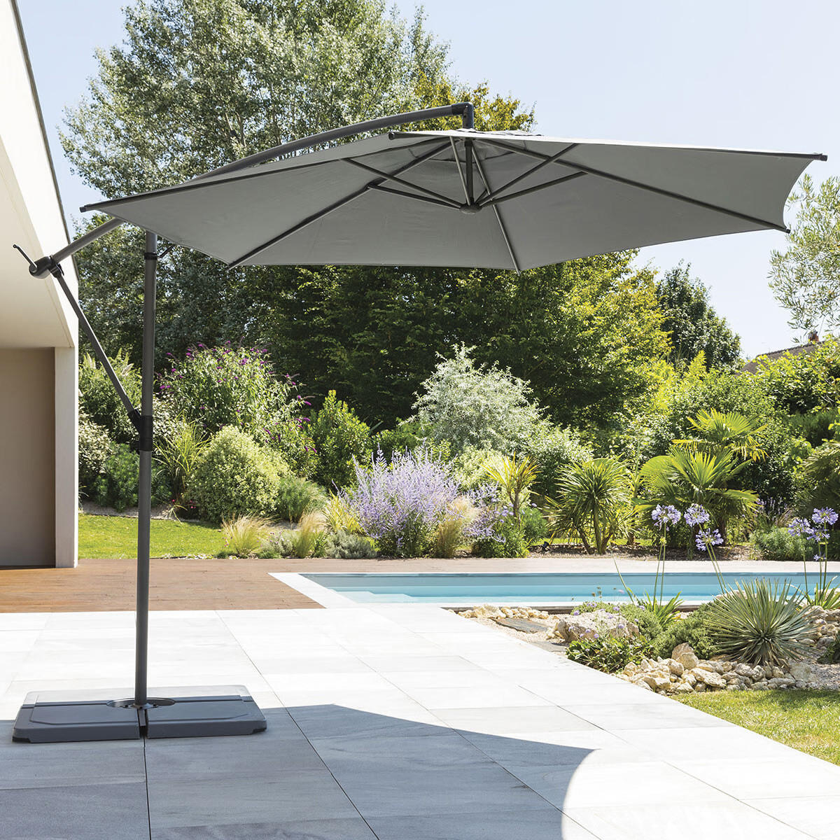 GARTENSCHIRM Manoa 300 cm - Anthrazit, Metall (292/306cm)