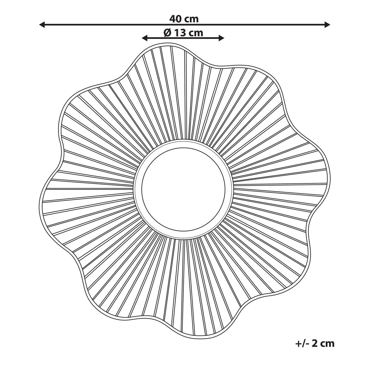 WANDSPIEGEL gold Blumenform 40 cm Sens - Goldfarben, Metall (40/40/8cm) - Beliani