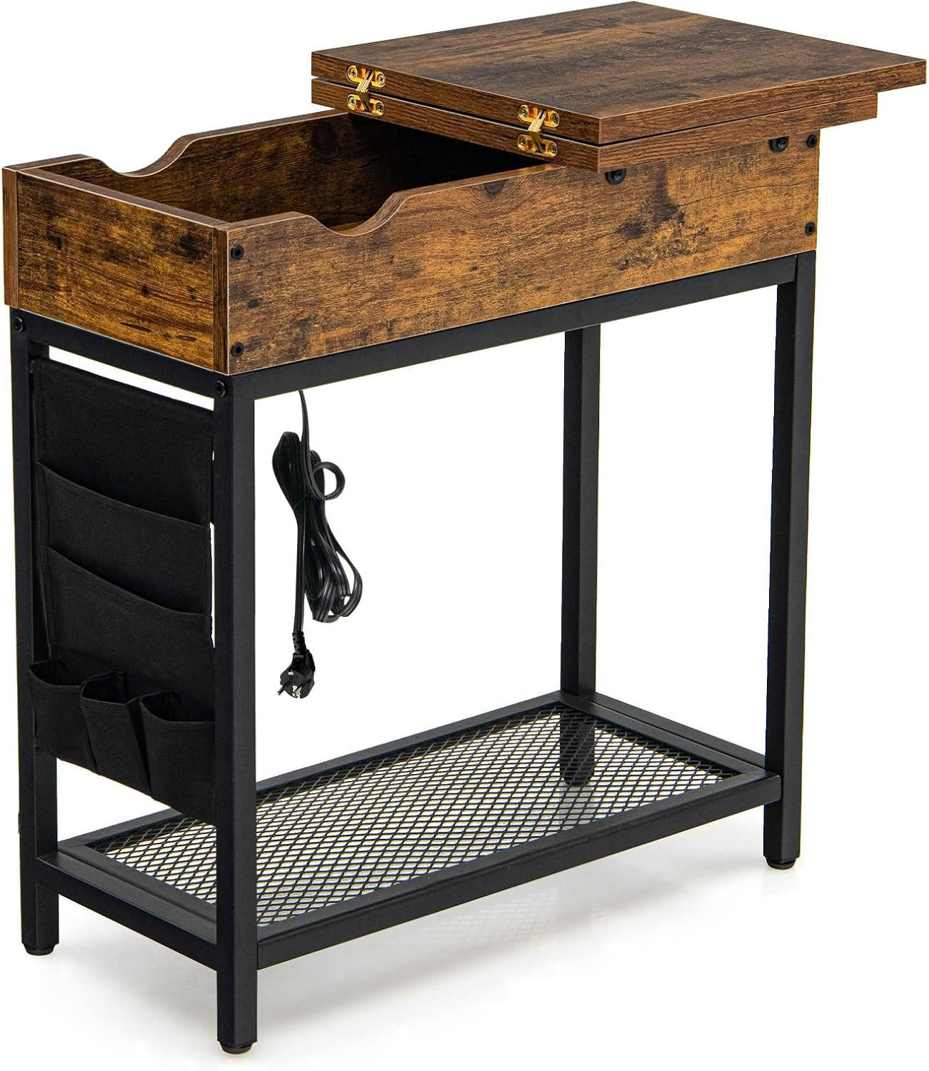 BEISTELLTISCH 59cm Braun - Braun, Holz (60/30/59cm) - COSTWAY