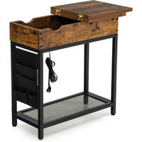 BEISTELLTISCH 59cm Braun - Braun, Holz (60/30/59cm) - COSTWAY