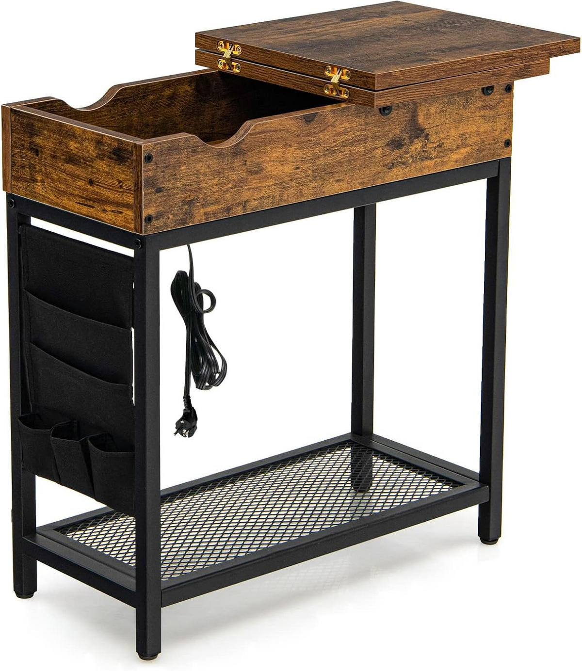 BEISTELLTISCH 59cm Braun - Braun, Holz (60/30/59cm) - COSTWAY