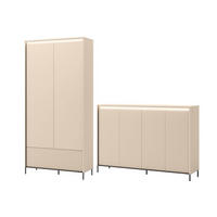 GARDEROBE TREND 2 - Beige/Schwarz, Holzwerkstoff (254/210/40cm) - Meblini