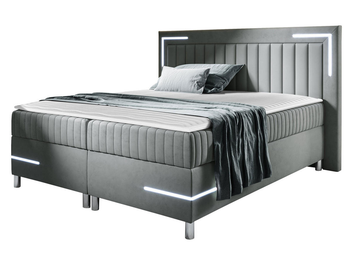 BOXBETT Tenosi 3 LED - Grau, Holz (200/200cm) - MIRJAN24