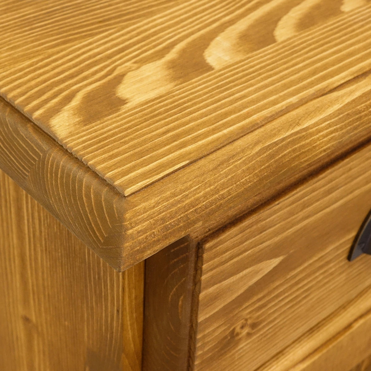 NACHTTISCH aus Massivholz CHARLOTTE Scharnier Rechts - Hellbraun, Holz (38/60/33cm) - Seart