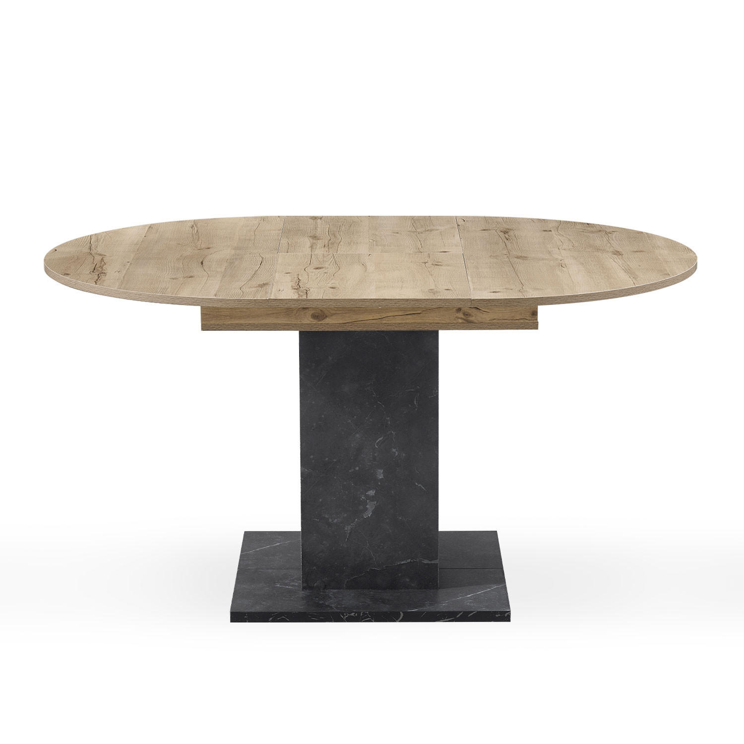 ESSTISCH WIM 100-140/100/74 cm - Anthrazit/Schwarz, Holzwerkstoff (100/100/74cm) - B&D Home