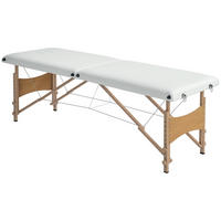 MASSAGELIEGE DE-18895 2 Zonen, höhenverstellbar Creme - Creme, Kunststoff (60/87/186cm) - ComfortXL