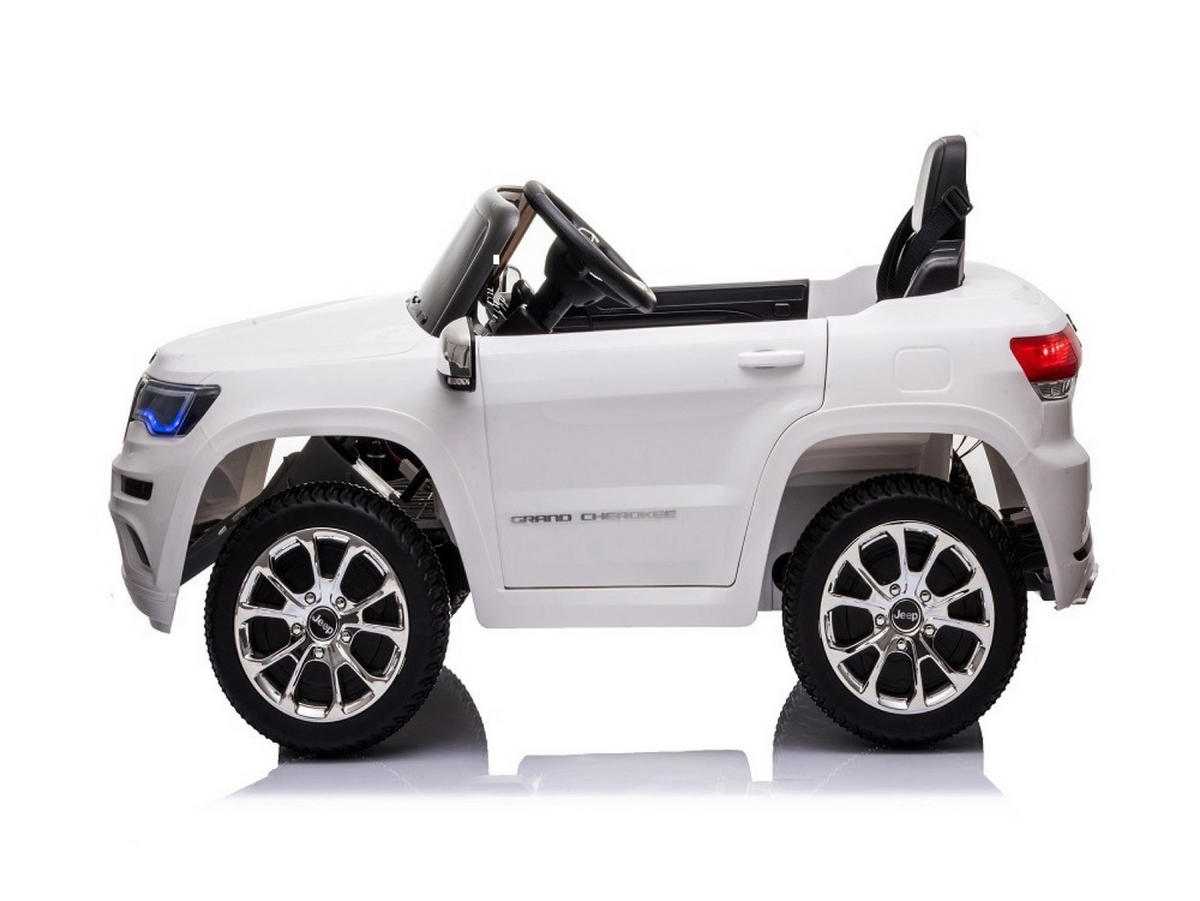 KINDER ELEKTROAUTO Jeep Grand Cherokee weiß - Weiß, Kunststoff (114/76/58cm) - TPFLiving