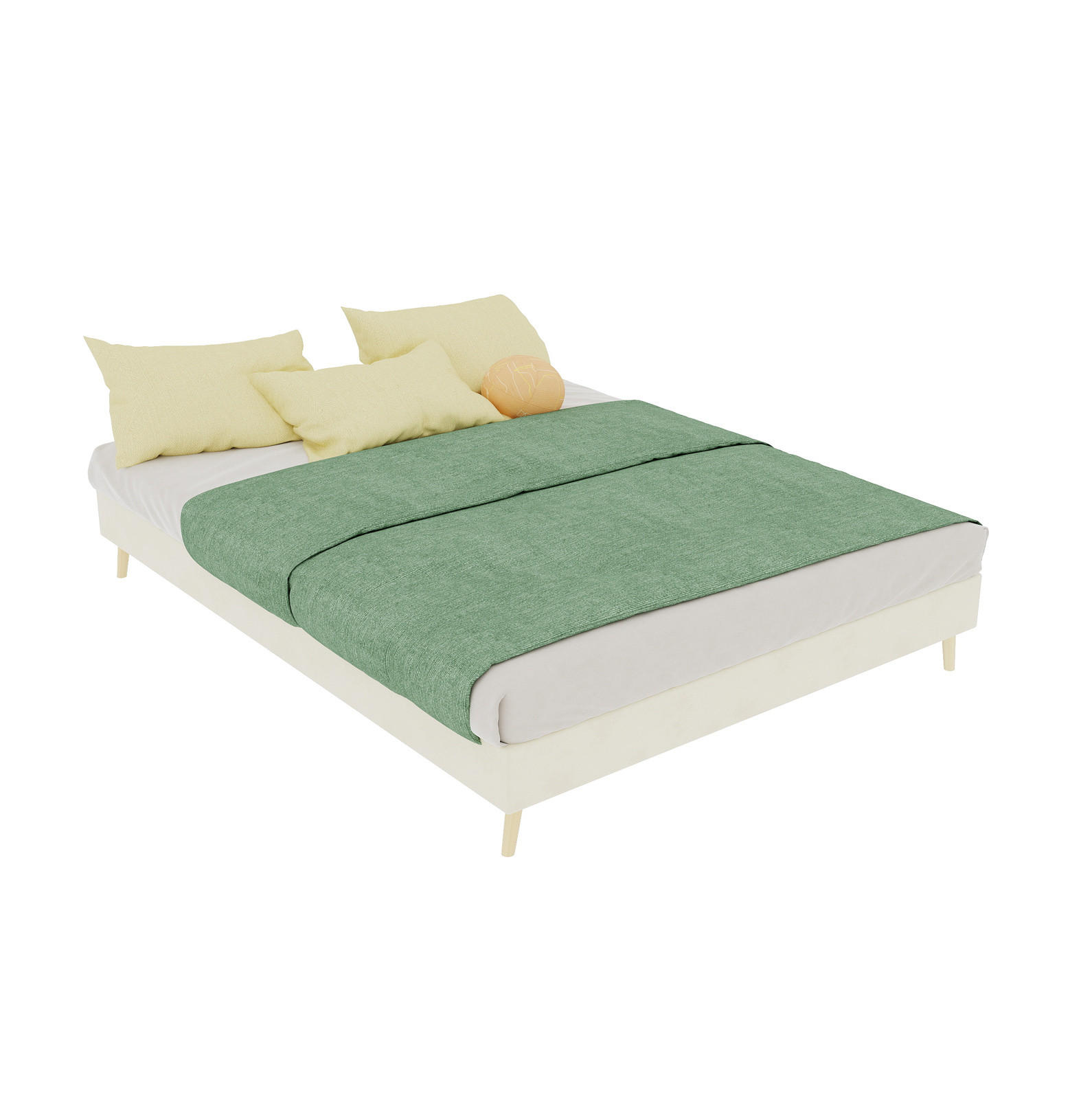 POLSTERBETT 140/200 cm beige aus Stoff und Metall mit Stauraum unter dem Bett - Beige, Textil (140/200cm) - OKWISH
