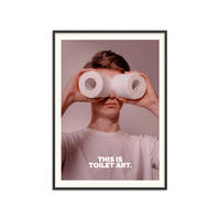 POSTER mit Rahmen A.P. Atelier - Toilet - Schwarz/Naturfarben, Holz/Papier (50/70cm) - Poster&Frame