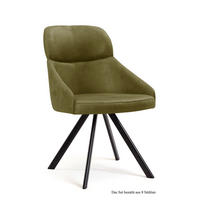 ESSZIMMERSTUHL drehbar (8er-Set) Diann 52x82x63 Schwarz/Olivgrün - Schwarz/Olivgrün, Kunststoff (63/82/52cm) - 58aufmkessel