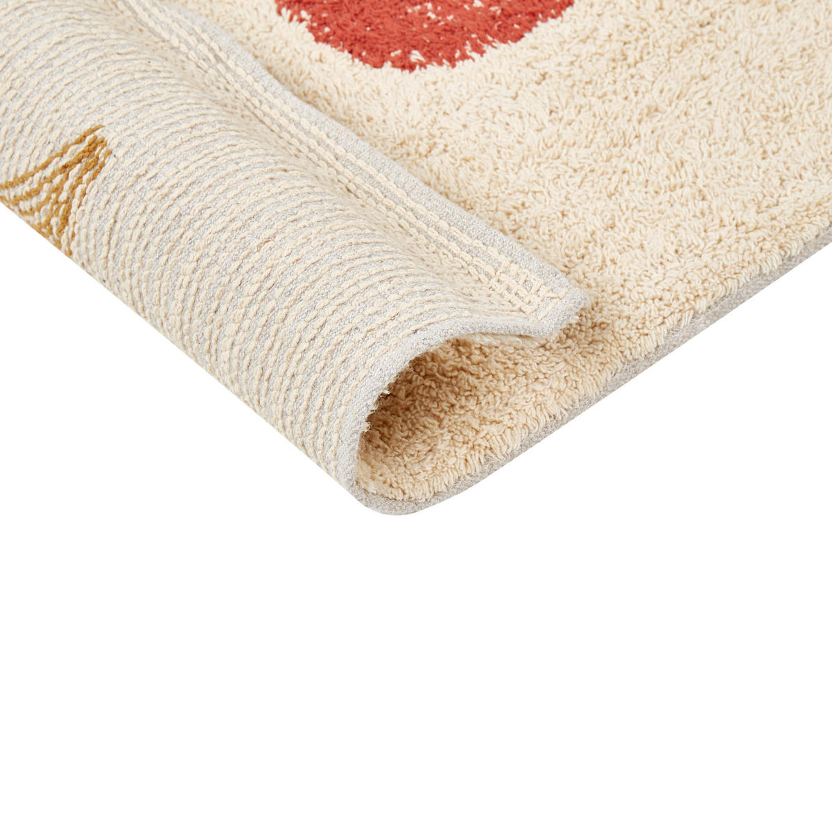 BADEMATTE Beige 50 x 80 cm Esme - Beige/Gelb, Textil (50/80cm) - Beliani