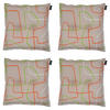 SITZKISSEN Joah 50/50 cm 4er-Set - Rot, Textil (50/5/50cm) - Madison