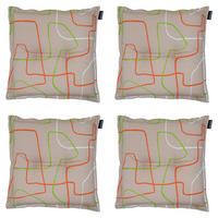 SITZKISSEN Joah 50/50 cm 4er-Set - Rot, Textil (50/5/50cm) - Madison
