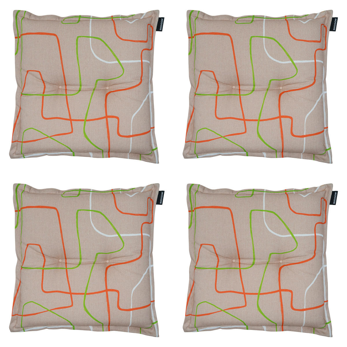 SITZKISSEN Joah 50/50 cm 4er-Set - Rot, Textil (50/5/50cm) - Madison
