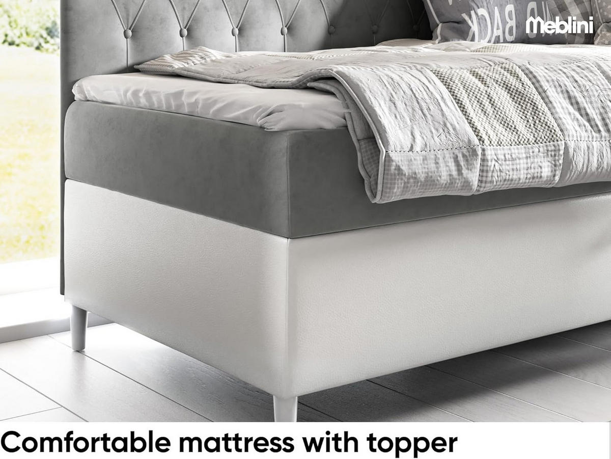 KINDERBETT FLIPPO 3 - Weiß/Grau, Holzwerkstoff (106/208cm) - Meblini