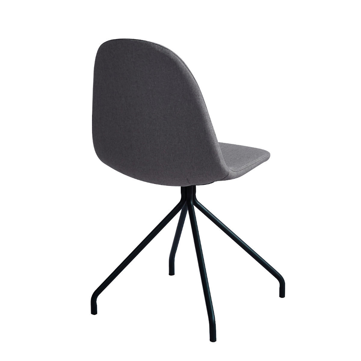 ESSZIMMERSTUHL 2er Set Hellgrau - Schwarz/Grau, Textil/Metall (44/87/40cm) - SVITA