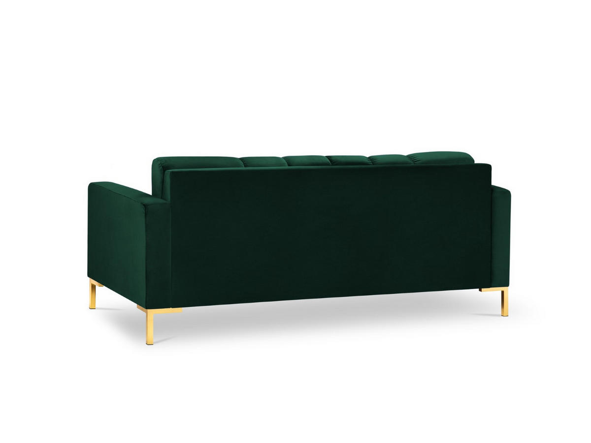 SOFA Mamaia aus Samt flaschengrün 2 Sitzplätze - Grün, Textil (92/75/152cm) - Micadoni