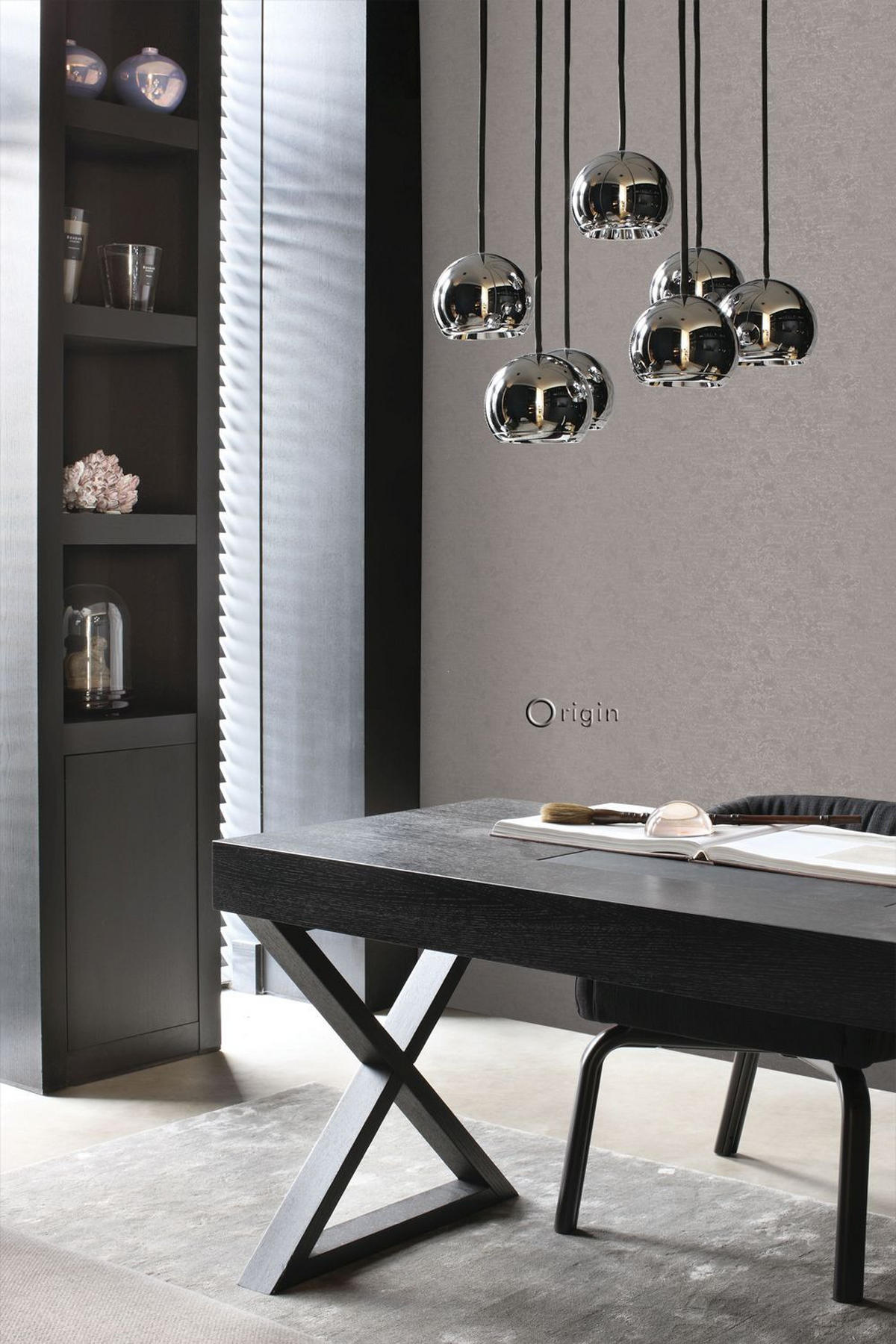 TAPETE Uni 53 cm x 10.05 m - Braun, Papier (53/1000cm) - Origin Wallcoverings