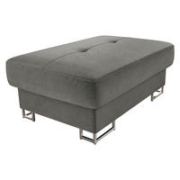 POLSTERHOCKER Cotere - Greige/Silberfarben, Holz/Textil (104/42/67cm) - MIRJAN24