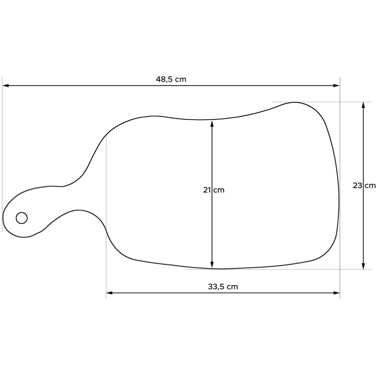 SCHNEIDEBRETT Holz Eiche geölt LIVO - Eichefarben, Holz (23/49cm) - KONSIMO®