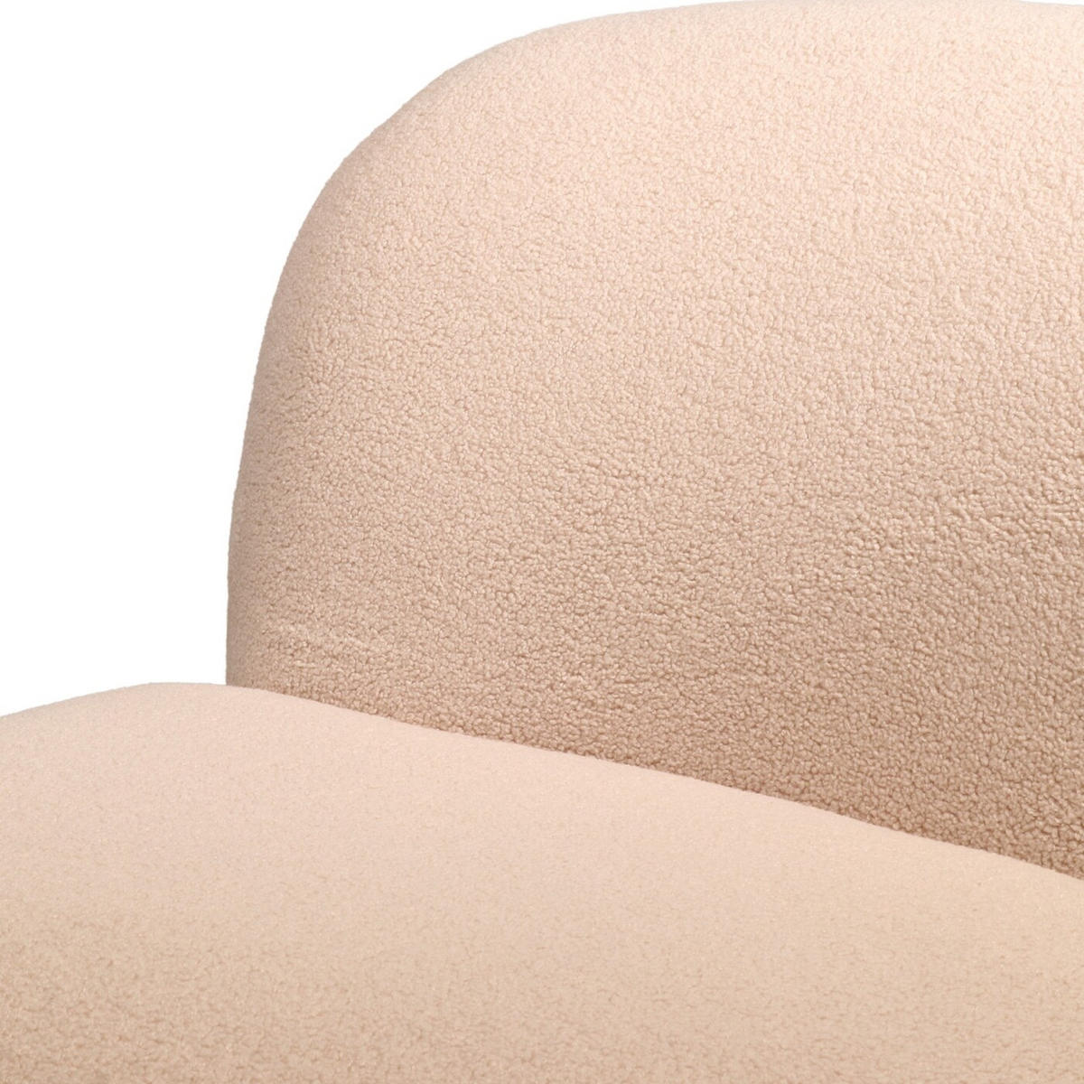 SESSEL drehbar aus Teddy-Stoff, beige - Beige, Textil (81/71/94cm) - Giga Meubel