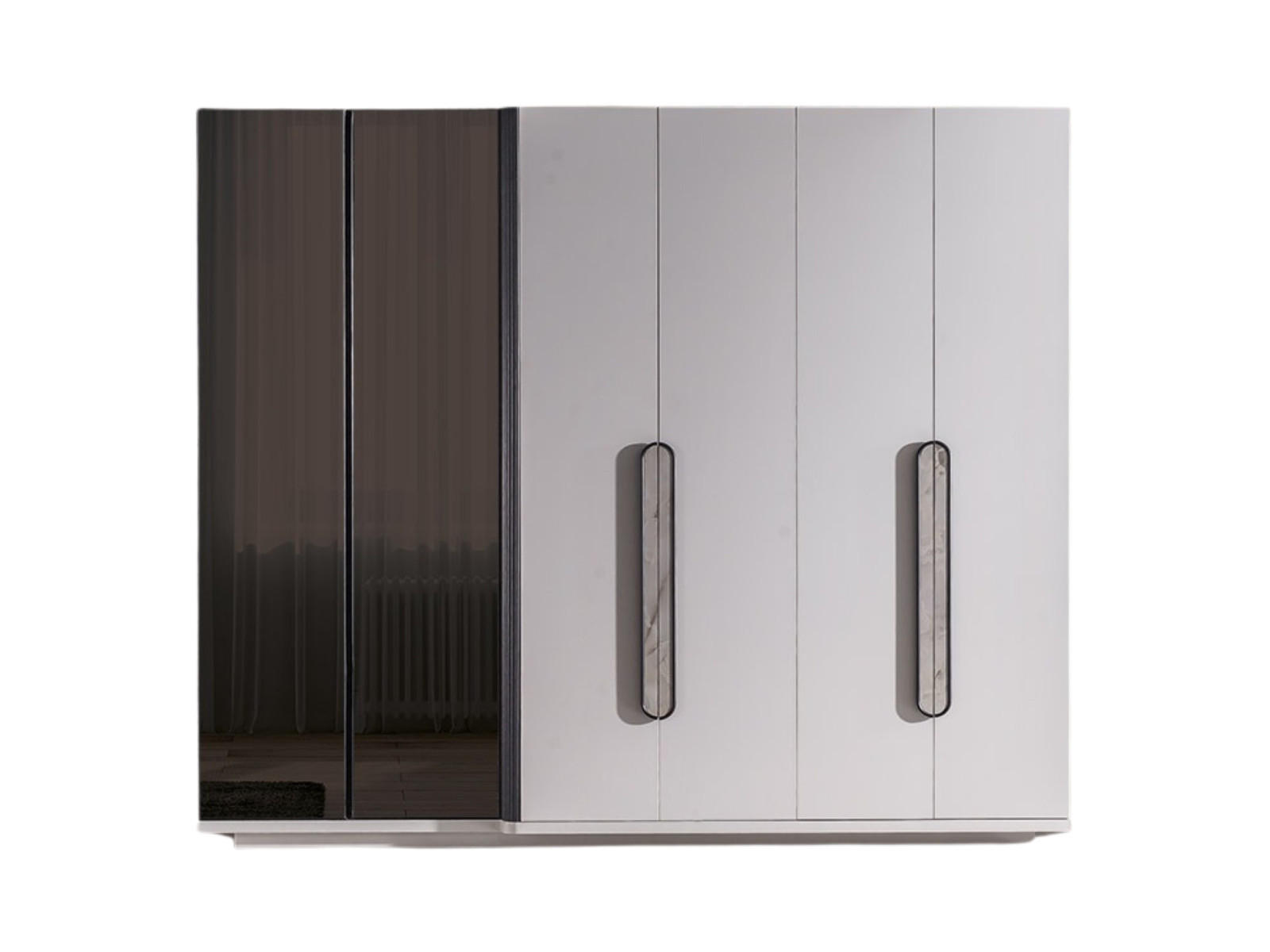 KLEIDERSCHRANK Barcelona 6 trg. - Anthrazit, Holzwerkstoff (250/220/65cm)