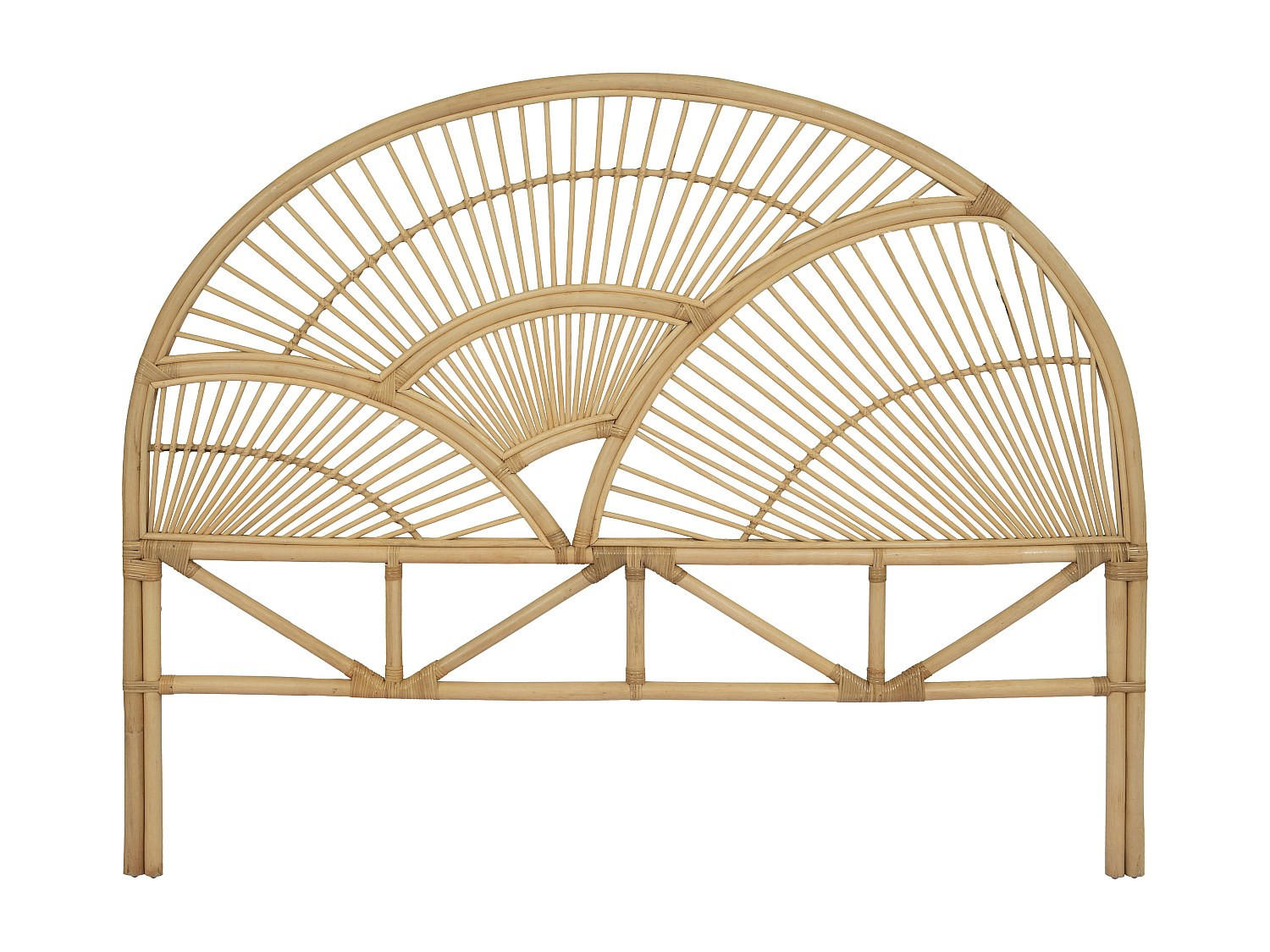 BETT-KOPFTEIL 160 cm - Rattan - Holzfarben - EFELA - Naturfarben, Holzwerkstoff (165/130/4cm) - Vente-Unique