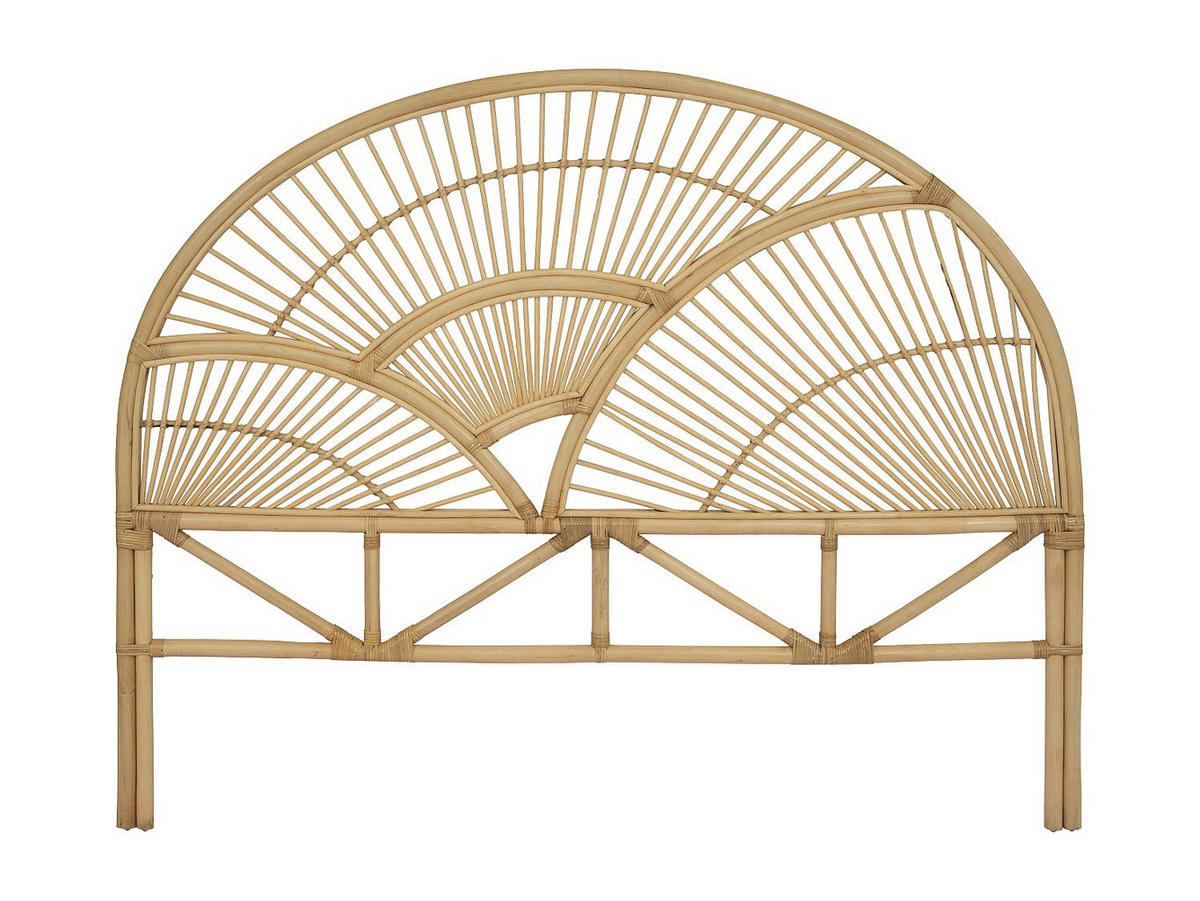 BETT-KOPFTEIL 160 cm - Rattan - Holzfarben - EFELA - Naturfarben, Holzwerkstoff (165/130/4cm) - Vente-Unique