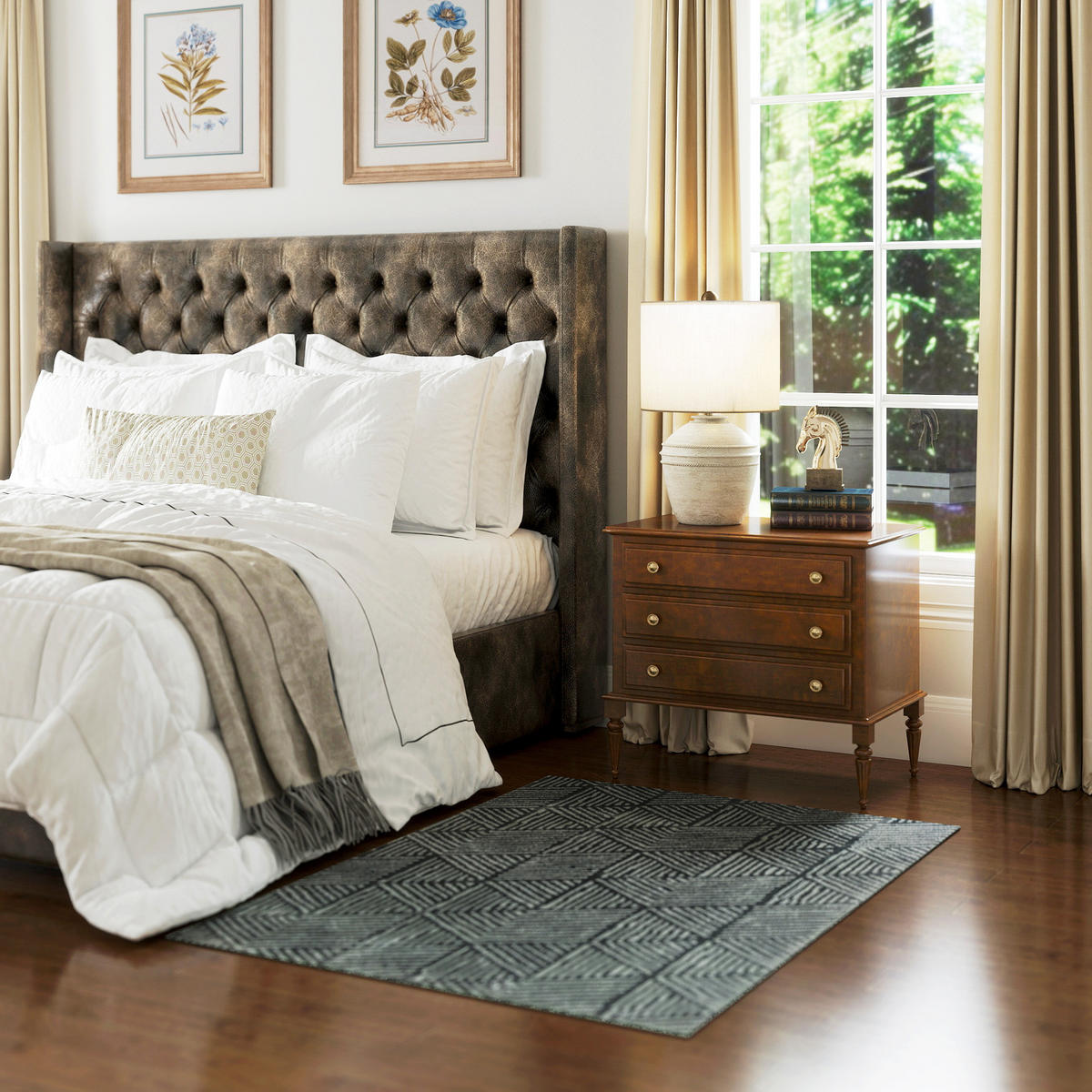 TEPPICH DE-08830 Dunkelgrau - Dunkelgrau, Kunststoff (80/150cm) - ComfortXL