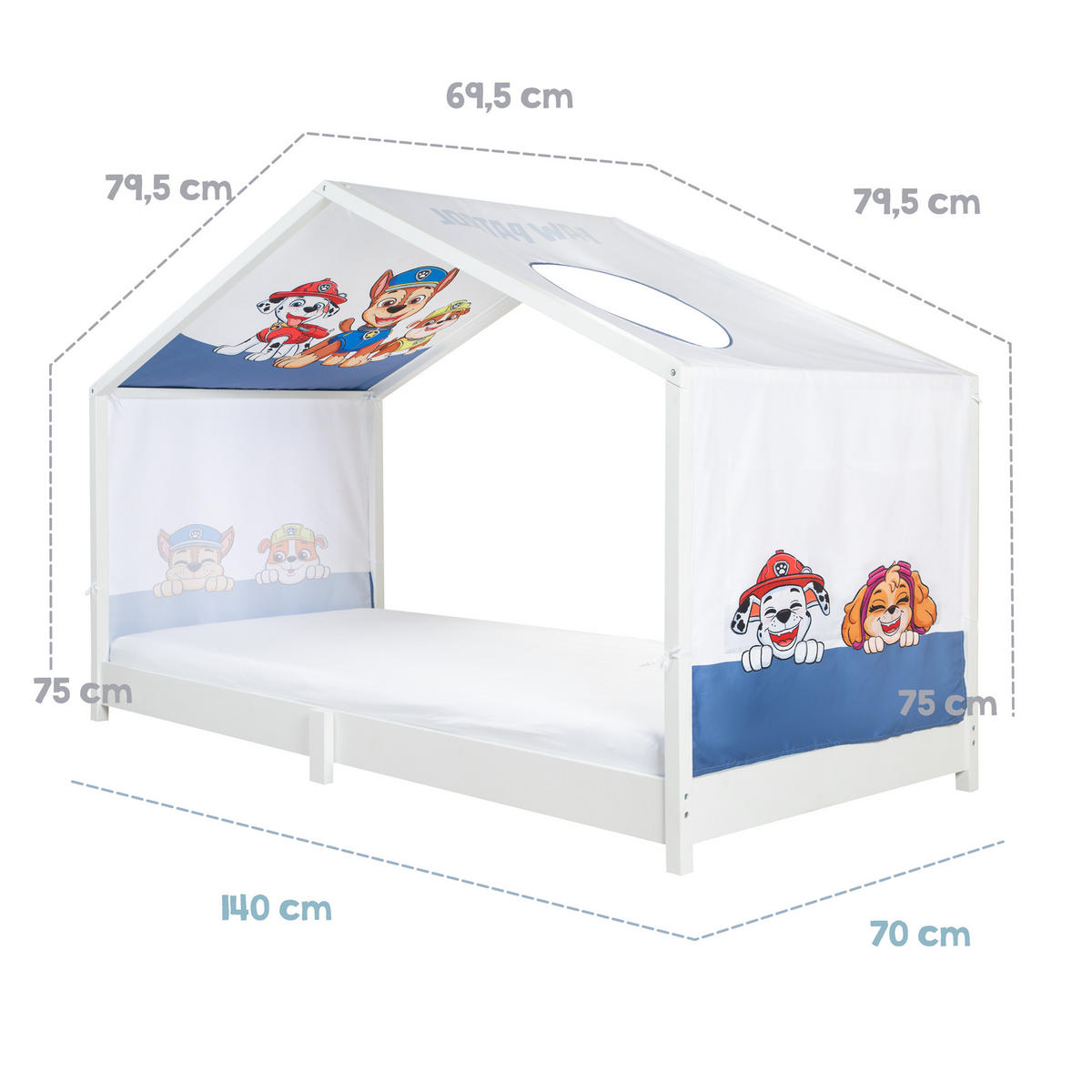 HAUSBETTBEZUG 90 x 200 cm Paw Patrol - Multicolor, Kunststoff/Textil (90/200cm) - Roba